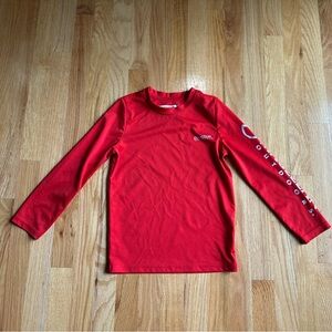 Magellan Outdoors Vibrant Red Classic Fit Sun Shirt XS 6/7